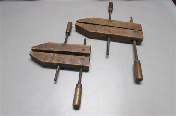 VINTAGE/ANTIQUE JORGENSEN WOOD CLAMPS