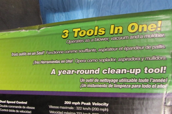 WEED EATER E-MAX SUPER ELECTRIC BLOWER/ VAC