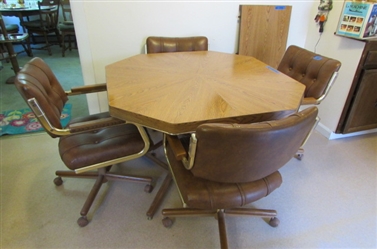 VTG OCTAGON KITCHEN TABLE & CHAIRS