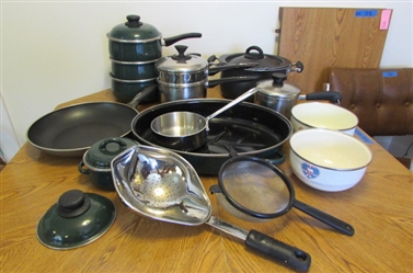 MEGAWARE MADE IN SPAIN POTS & PANS, PLUS EXTRA POTS