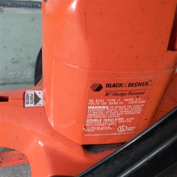ELECTRIC CHAINSAW AND HEDGE TRIMMER