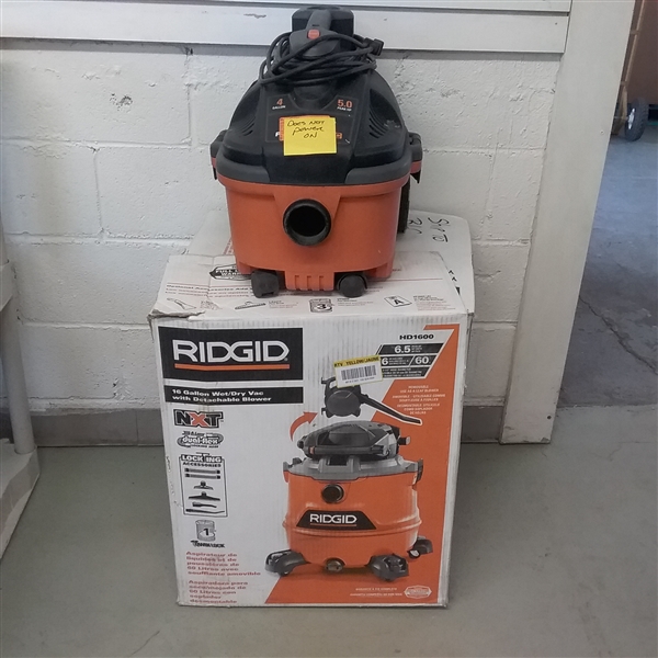 RIDGID 4 GALLON AND 16 GALLON SHOP VAC- WON'T POWER ON