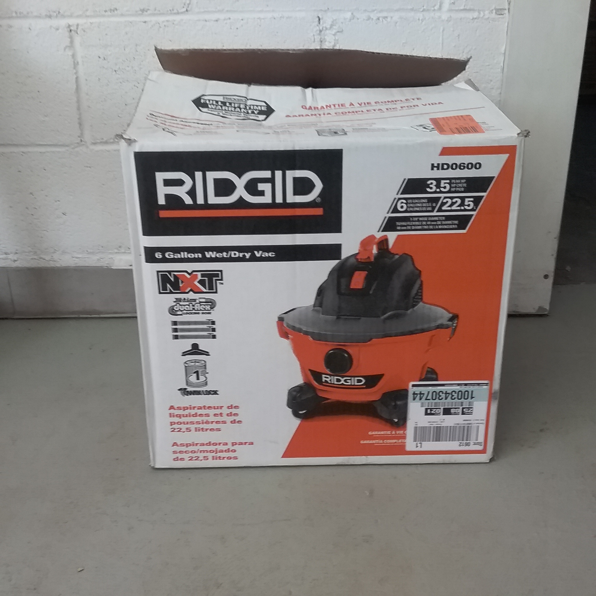 Lot Detail RIDGID 6 GALLON WET/DRY VAC