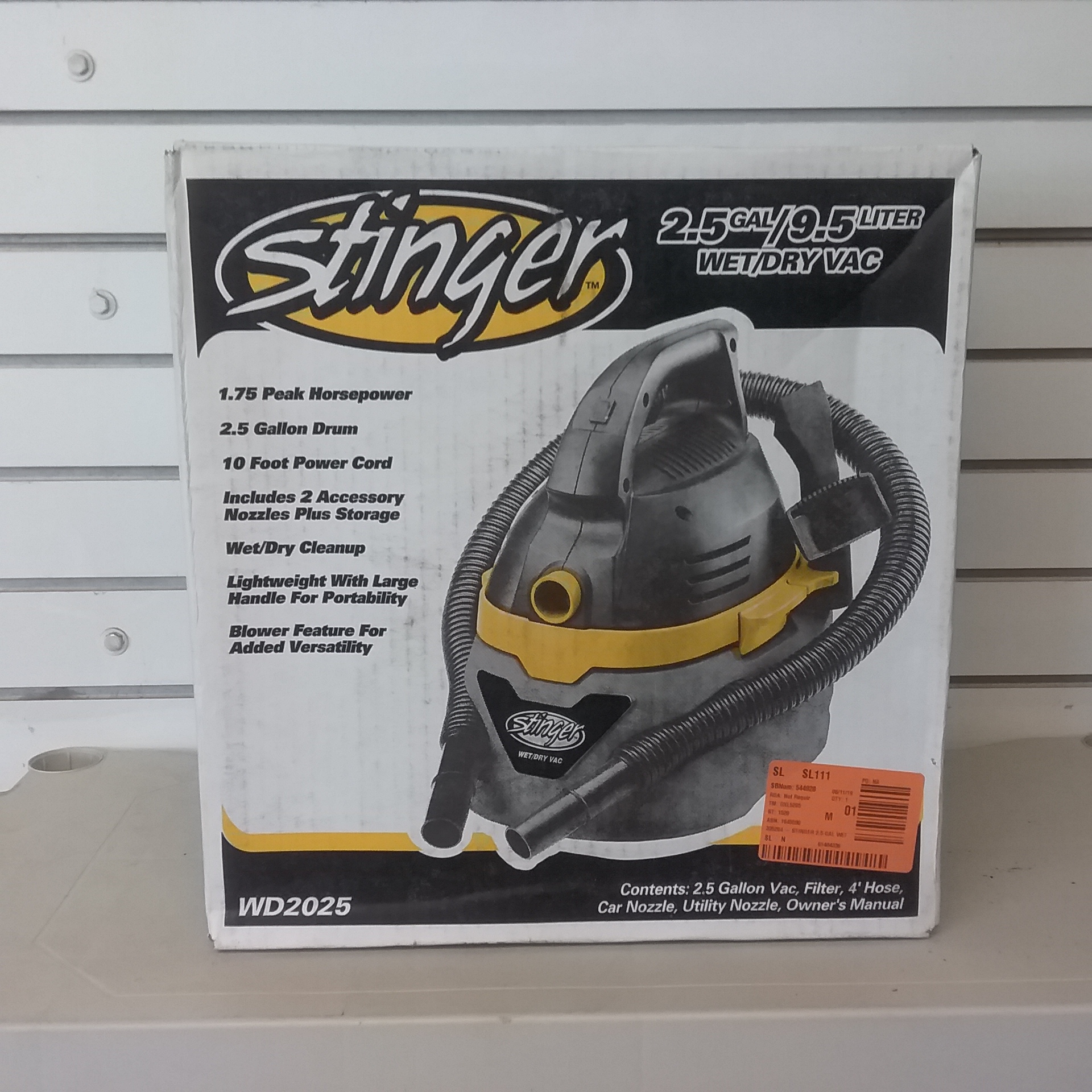 Lot Detail STINGER 2.5 GALLON WET/DRY VAC