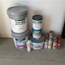 LOT OF PAINTS AND STAIN