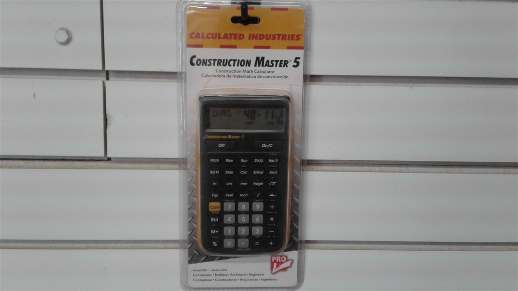 Lot Detail CONSTRUCTION MASTER 5 CALCULATOR