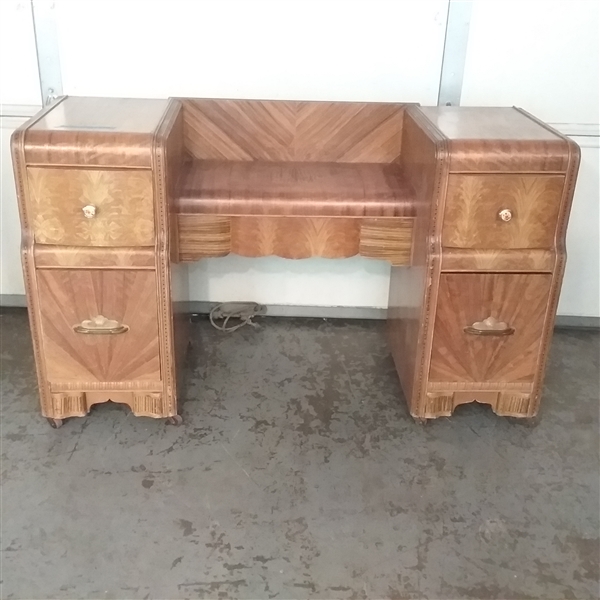 VINTAGE WATERFALL VANITY WITH MIRROR