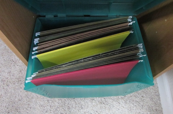 PRINTER STAND W/BROTHER LASER PRINTER & FILE BOX