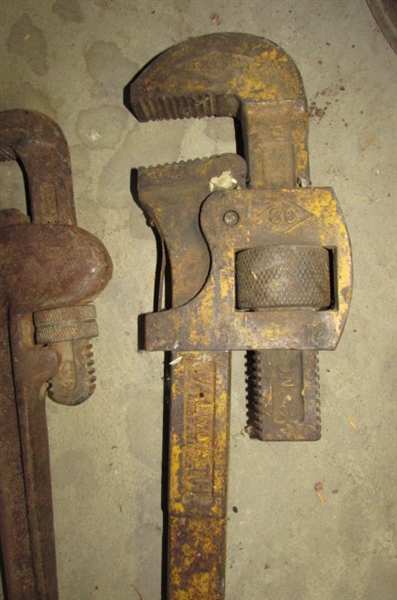 VINTAGE PIPE WRENCHES