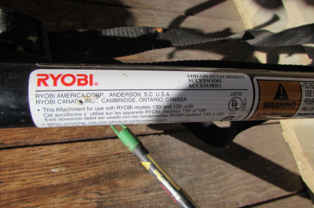 Lot Detail RYOBI TRIMMER PLUS W ATTACHMENT BATTERY POWERED