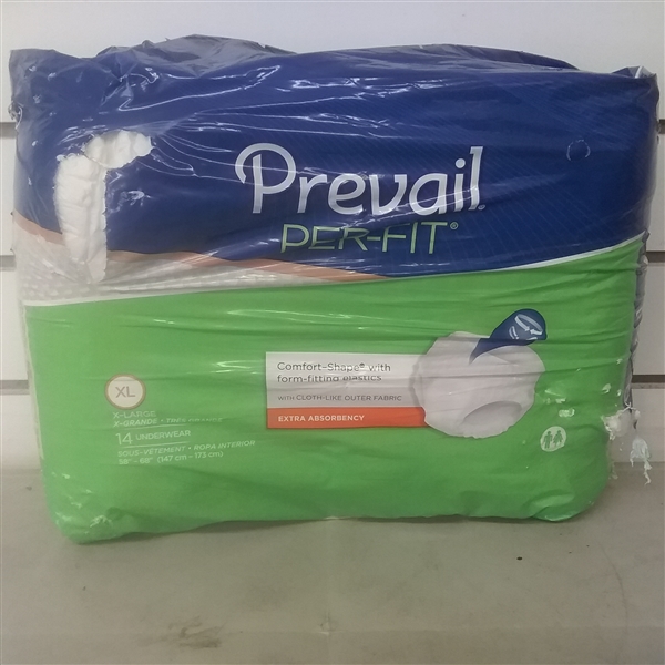 PREVAIL PER-FIT XL ADULT UNDERWEAR 14 PACK EXTRA ABSORBENCY