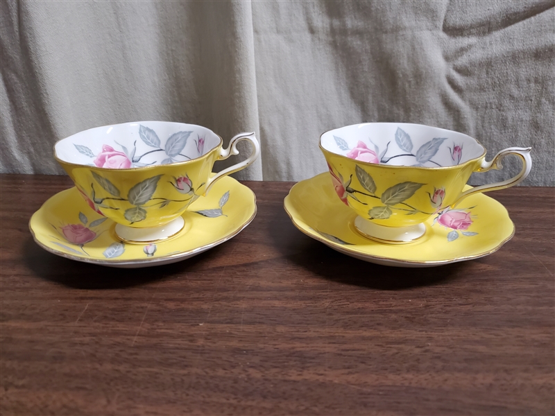 14 SETS FINE CHINA TEA CUPS & SAUCERS