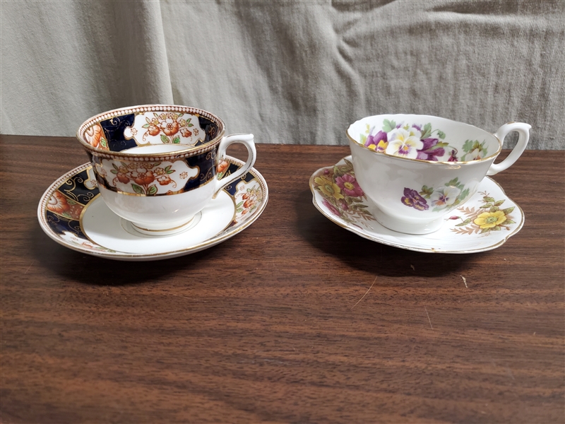 14 SETS FINE CHINA TEA CUPS & SAUCERS
