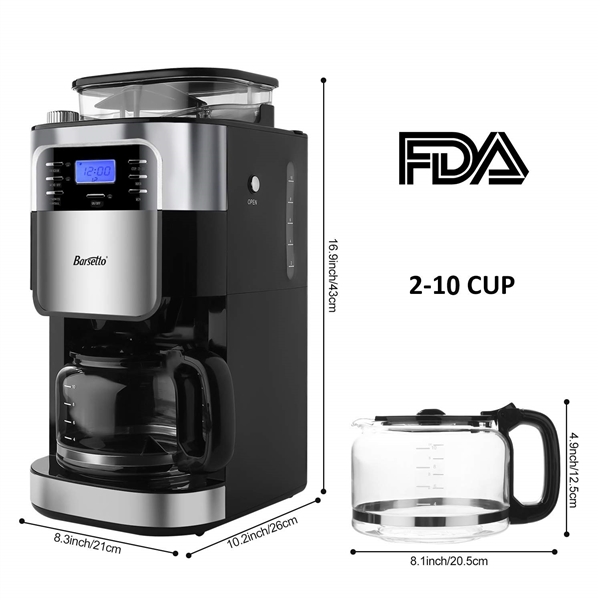BARSETTO GRIND & BREW AUTOMATIC COFFEE MAKER