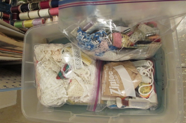 LARGE SEWING SUPPLY LOT