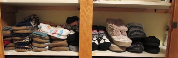 LADIES SLIPPERS & SLIPPER SOCKS