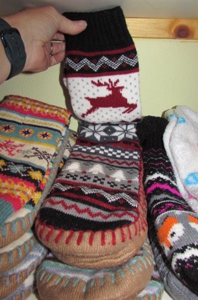 LADIES SLIPPERS & SLIPPER SOCKS