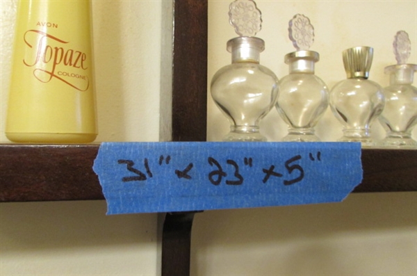 SOLID WOOD DISPLAY SHELF & DECOR