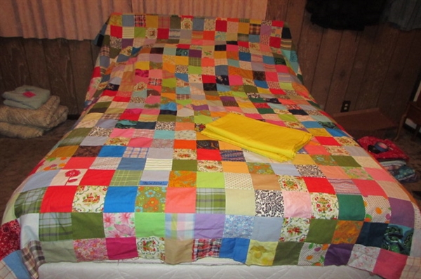 CRAZY QUILT TOP FOR FINISHING