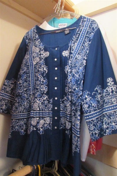 LARGE ASSORTMENT OF NICE LADIES BLOUSES AND SHIRTS