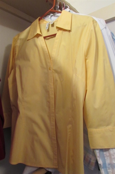 LARGE ASSORTMENT OF NICE LADIES BLOUSES AND SHIRTS