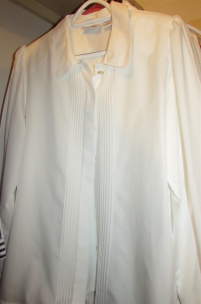 LARGE ASSORTMENT OF NICE LADIES BLOUSES AND SHIRTS
