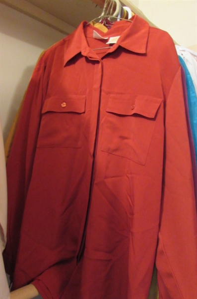 LARGE ASSORTMENT OF NICE LADIES BLOUSES AND SHIRTS