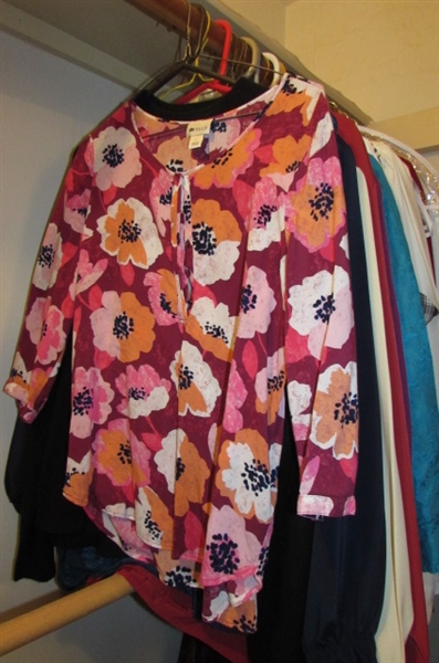 LARGE ASSORTMENT OF NICE LADIES BLOUSES AND SHIRTS