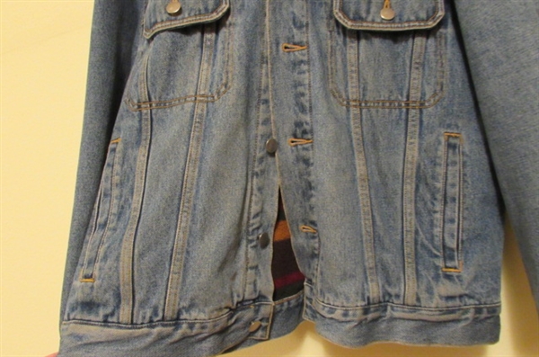 VINTAGE MENS DENIM/FLEECE JACKET