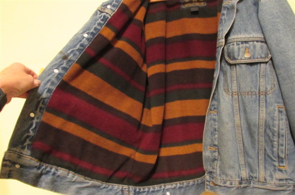 VINTAGE MENS DENIM/FLEECE JACKET