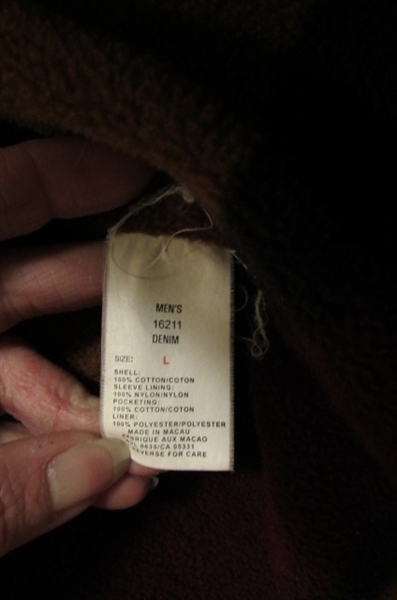 VINTAGE MENS DENIM/FLEECE JACKET