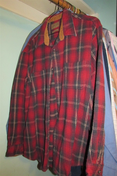 LARGE ASSORTMENT OF MENS SHIRTS
