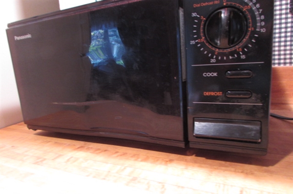 SMALL PANASONIC MICROWAVE & 4 CUP COFFEE MAKER