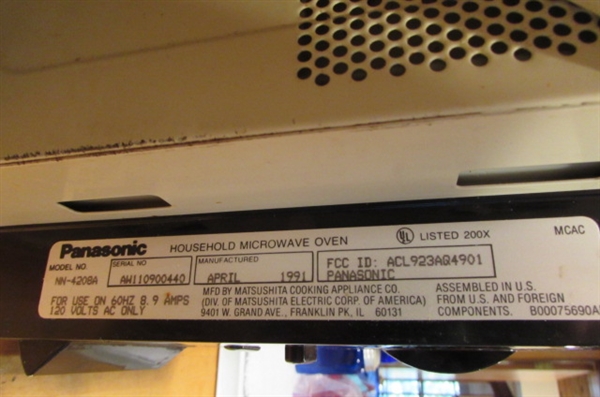 SMALL PANASONIC MICROWAVE & 4 CUP COFFEE MAKER