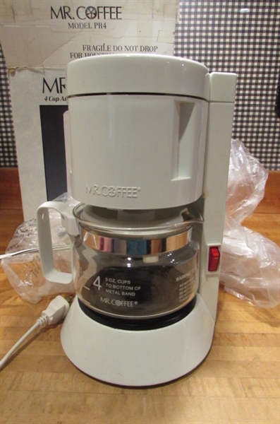 SMALL PANASONIC MICROWAVE & 4 CUP COFFEE MAKER
