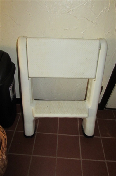 STEP STOOLS, WASTE BASKETS & MORE