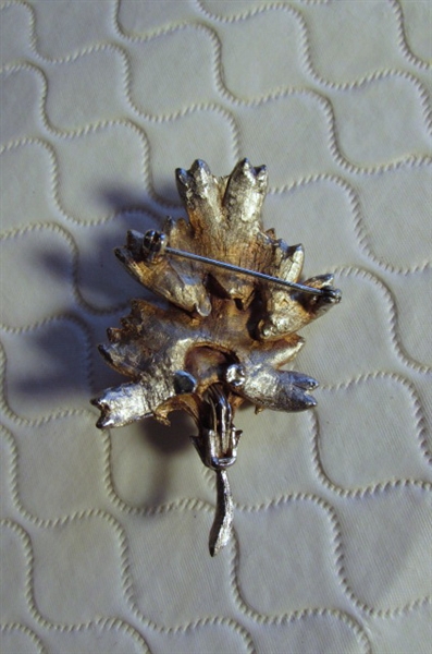 ANTIQUE METAL COIN PURSE & VINTAGE BROOCHES