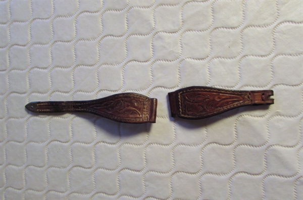 ASSORTED LADIES WATCHES & A WESTERN TOOLED WATCH BAND