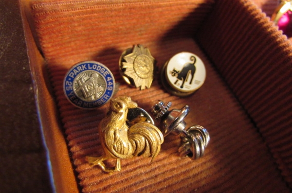 CUFFLINKS, LAPEL PINS, TIE TACKS & CLIPS