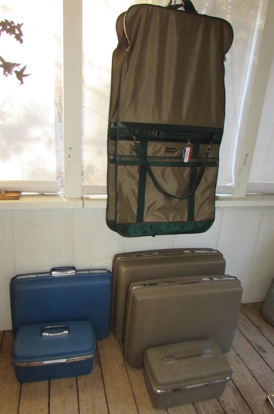 VINTAGE SAMSONITE LUGGAGE & AMERICAN TOURISTER GARMENT BAGS