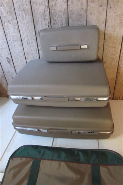 VINTAGE SAMSONITE LUGGAGE & AMERICAN TOURISTER GARMENT BAGS