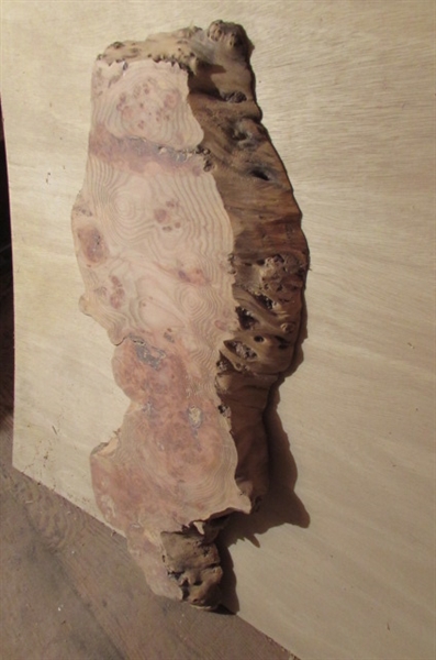 UNFINISHED BURLWOOD FOR A SMALL TABLE