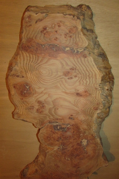 UNFINISHED BURLWOOD FOR A SMALL TABLE