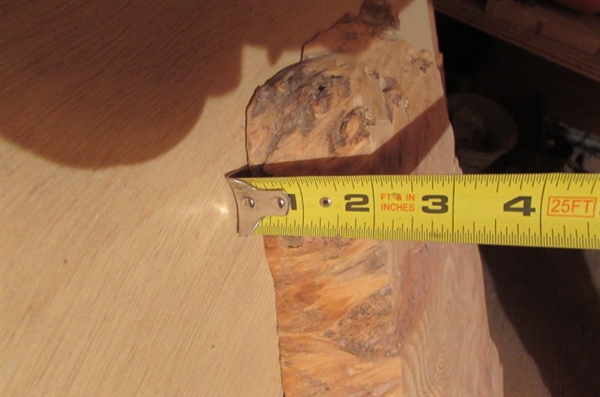 UNFINISHED BURLWOOD FOR A SMALL TABLE