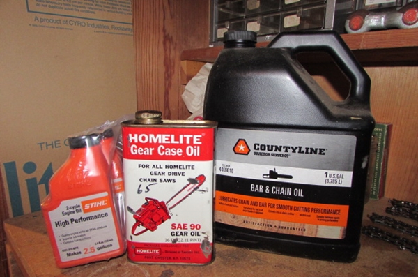 CHAINSAW CHAINS, OIL, FILES & MORE