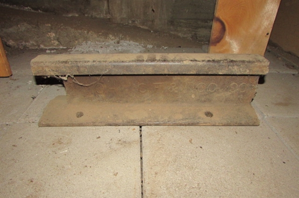 19.5 OF RAILROAD TRACK TO MAKE INTO AN ANVIL