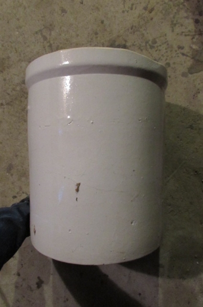 #6 VINTAGE STONEWARE CROCK