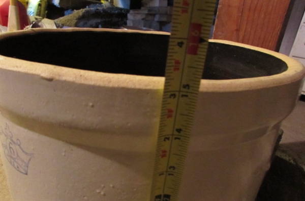 #6 VINTAGE STONEWARE CROCK