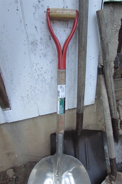ASSORTED SHOVELS & WEDGES