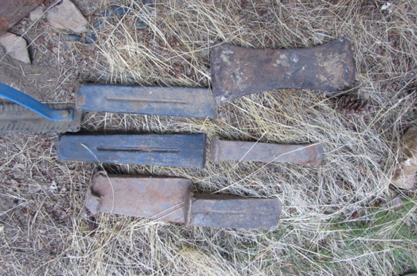 ASSORTED SHOVELS & WEDGES